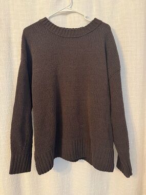 aerie Classic Crewneck Sweater - Chocolate Brown